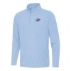 Antigua Oklahoma Chic City Thunder Powder Blue Twine Quarter Zip Top