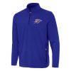 Antigua Oklahoma City Thunder Royal Perilous Quarter Zip Sweatshirt Eye - catching