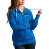 Antigua Oklahoma City Thunder Women's Chic Blue Victory Full Zip Hoodie