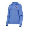 Antigua Oklahoma City Chic Thunder Women's Heather Blue Justice Pullover Hoodie