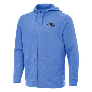 Antigua Orlando Magic Heather Blue Gorgeous Effortless Full Zip Hoodie Jacket