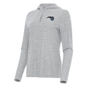 Antigua Orlando Magic Women's Fabulous Heather Gray Daybreak Quarter Zip Hoodie