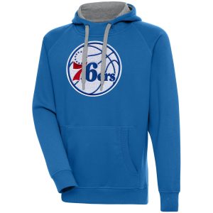 Antigua Philadelphia 76ers Blue Victory Pullover Fabulous Hoodie
