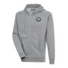 Antigua Philadelphia 76ers Heather Gray Metallic Logo Elegant Victory Raglan Full Zip Hoodie