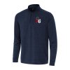 Antigua Philadelphia 76ers Heather Chic Navy Bright Quarter Zip Top