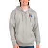 Antigua Philadelphia Eye - catching 76ers Heathered Gray Action Quarter Zip Pullover Hoodie