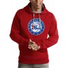 Antigua Philadelphia 76ers Red Team Logo Victory Pullover Unique Hoodie