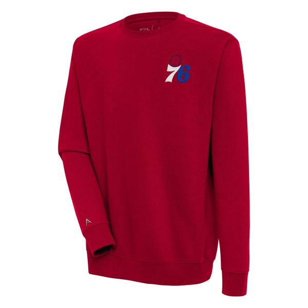 Antigua Philadelphia 76ers Red Victory Pullover Sweatshirt Gorgeous