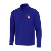 Antigua Philadelphia 76ers Royal Insider Stylish Quarter Zip Top