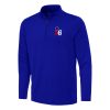 Antigua Philadelphia 76ers Royal Stylish Reprocess Quarter Zip Top