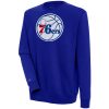 Antigua Philadelphia 76ers Trendy Royal Victory Crewneck Pullover Sweatshirt