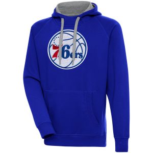 Antigua Philadelphia 76ers Royal Premium Victory Pullover Hoodie