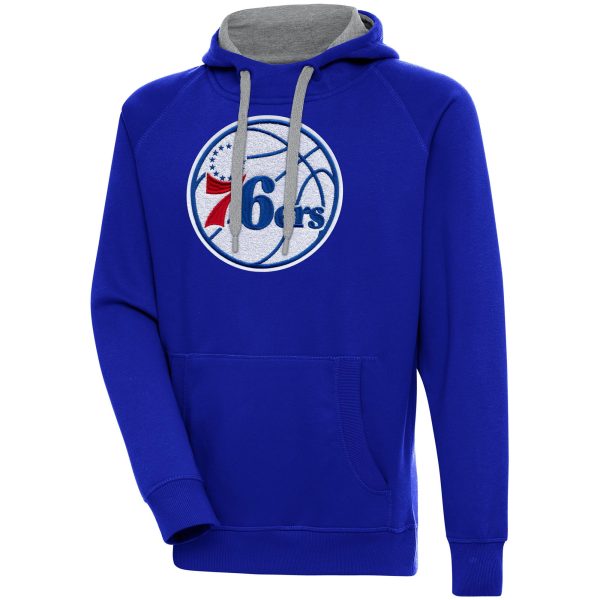 Antigua Philadelphia 76ers Royal Premium Victory Pullover Hoodie