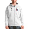 Antigua Philadelphia 76ers White Logo Victory Full Zip Trendy Hoodie
