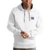 Antigua Philadelphia 76ers White Stylish Victory Pullover Hoodie