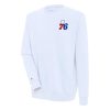 Antigua Philadelphia Gorgeous 76ers White Victory Pullover Sweatshirt