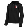 Antigua Philadelphia 76ers Women's Black Elegant Contemporary Quarter Zip Hoodie