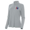 Antigua Philadelphia 76ers Women's Gray Chic Intent Quarter Zip Top