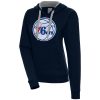 Antigua Philadelphia 76ers Women's Navy Victory Elegant Pullover Hoodie
