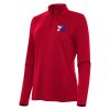 Antigua Philadelphia 76ers Women's Red Reprocess Eye - catching Quarter Zip Top