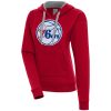 Antigua Philadelphia 76ers Women's Red Victory Pullover Hoodie Chic