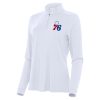 Antigua Philadelphia 76ers Women's White Intent Gorgeous Quarter Zip Top