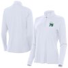 Antigua Philadelphia 76ers Women's White Fabulous St. Patrick's Day Intent Quarter Zip Top
