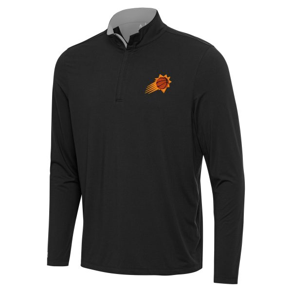 Antigua Phoenix Suns Black/Gray Content Elegant Quarter Zip Top