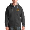 Antigua Phoenix Suns Charcoal Logo Victory Stylish Full Zip Hoodie