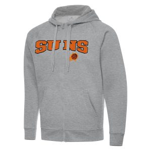 Antigua Elegant Phoenix Suns Heather Gray Big & Tall Victory Full Zip Hoodie Jacket