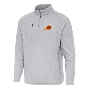 Antigua Phoenix Suns Heather Gray Certain Quarter Zip Tri Blend Elegant Sweatshirt