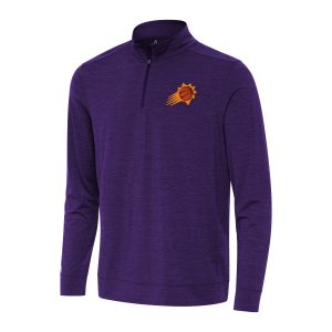 Antigua Phoenix Suns Heather Stylish Purple Bright Quarter Zip Top