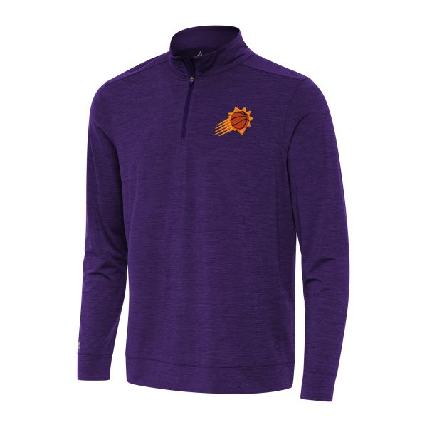 Antigua Phoenix Suns Heather Stylish Purple Bright Quarter Zip Top