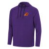 Antigua Phoenix Suns Heather Purple Spikes Raglan Eye - catching Quarter Zip Hoodie