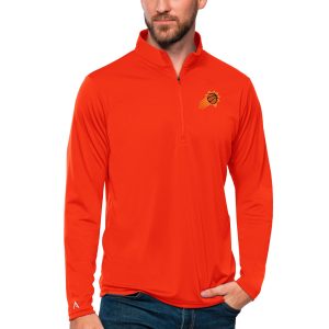 Antigua Phoenix Stylish Suns Orange Tribute Quarter Zip Pullover Top