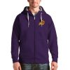 Antigua Phoenix Suns Eye - catching Purple Logo Victory Full Zip Hoodie