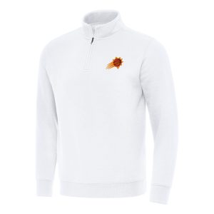 Antigua Phoenix Suns White Victory Quarter Zip Mock Fabulous Sweatshirt