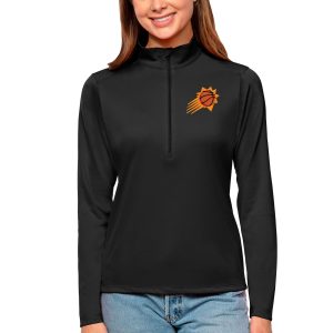 Antigua Phoenix Suns Women's Unique Black Tribute Half Zip Top