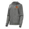 Antigua Phoenix Suns Women's Heather Charcoal Seeker Full Gorgeous Zip Hoodie Jacket