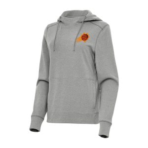Antigua Phoenix Suns Women's Elegant Heather Gray Justice Pullover Hoodie