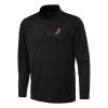 Antigua Portland Trail Blazers Black Reprocess Quarter Fabulous Zip Top