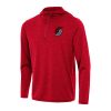 Antigua Trendy Portland Trail Blazers Heather Red Tidy Quarter Zip Hoodie