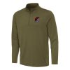 Antigua Portland Premium Trail Blazers Olive Reprocess Quarter Zip Top