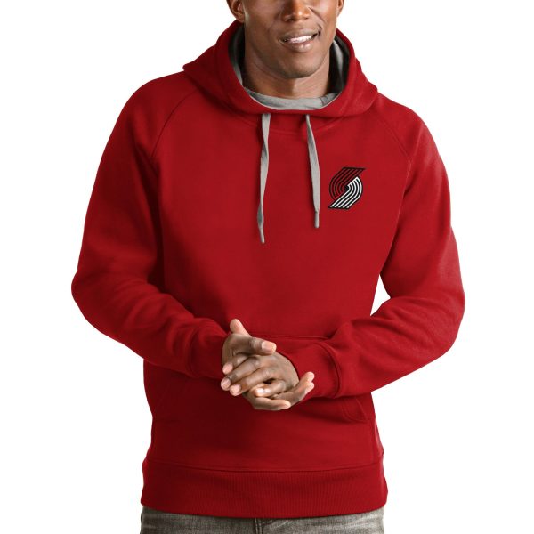 Antigua Portland Trail Blazers Red Victory Pullover Unique Hoodie