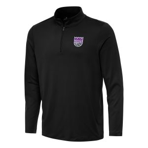 Antigua Sacramento Chic Kings Black Reprocess Quarter Zip Top