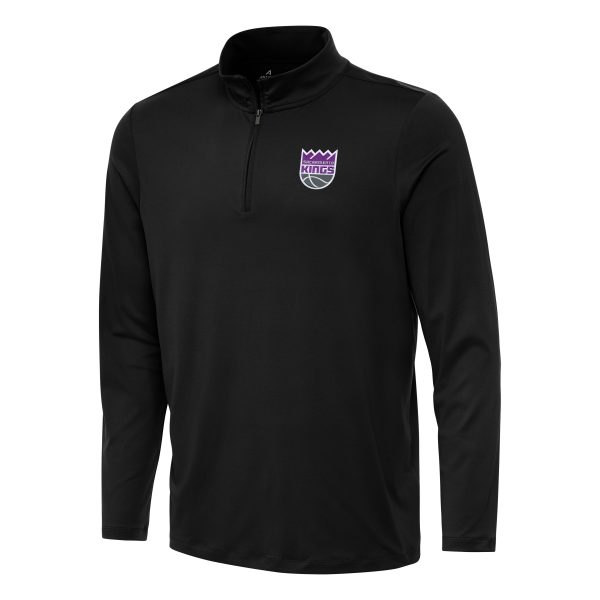 Antigua Sacramento Chic Kings Black Reprocess Quarter Zip Top