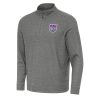 Antigua Eye - catching Sacramento Kings Heather Black Subtle Quarter Zip Sweatshirt