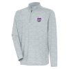 Antigua Sacramento Kings Heather Gray Determined Quarter Zip Top Chic