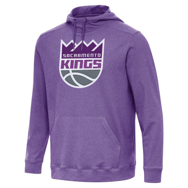 Antigua Sacramento Kings Heather Unique Purple Cloud Pullover Hoodie