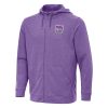 Antigua Sacramento Kings Heather Purple Effortless Chic Full Zip Hoodie Jacket